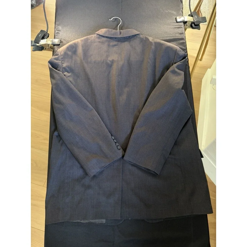 Brooks Brothers Suit Mens 46 R Charcoal Gray Wool 1818